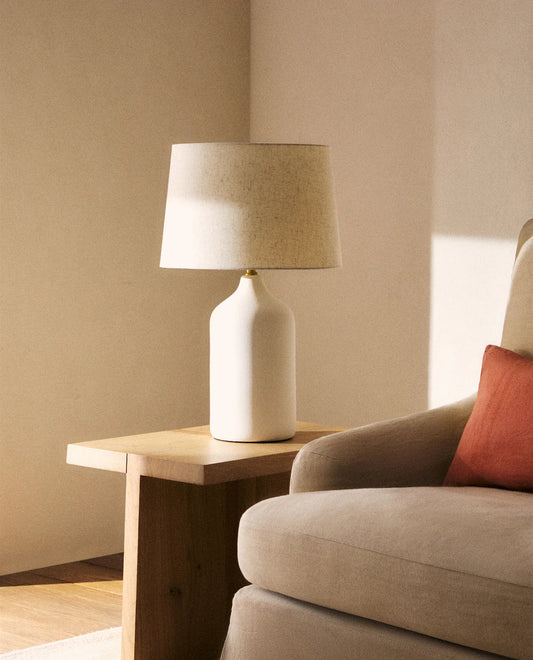 Table Lamp With White Ceramic Base
