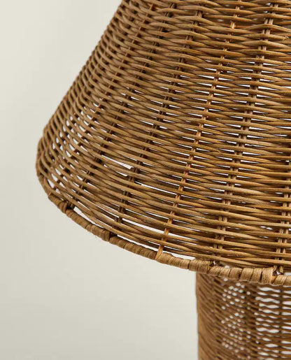 Rattan table lamp