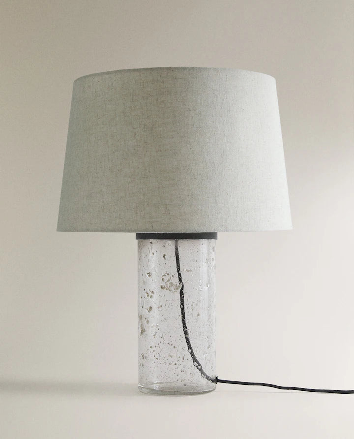 Table lamp glass base