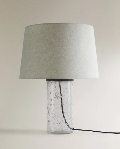 Table lamp glass base