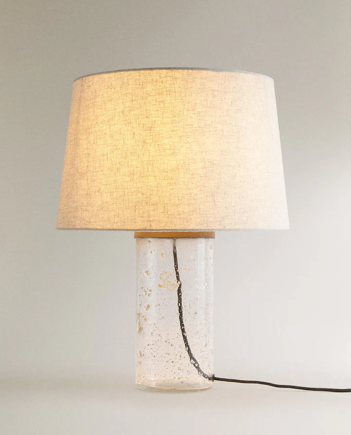 Table lamp glass base