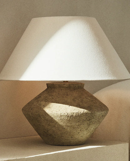 Table Lamp With Earthenware Base